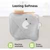 Cuddle Organic Baby Hooded Towel, Elephant - Bath Towels - 6