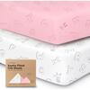 2-Pack Soothe Fitted Crib Sheet, ABC Land Rose - Crib Sheets - 1 - thumbnail