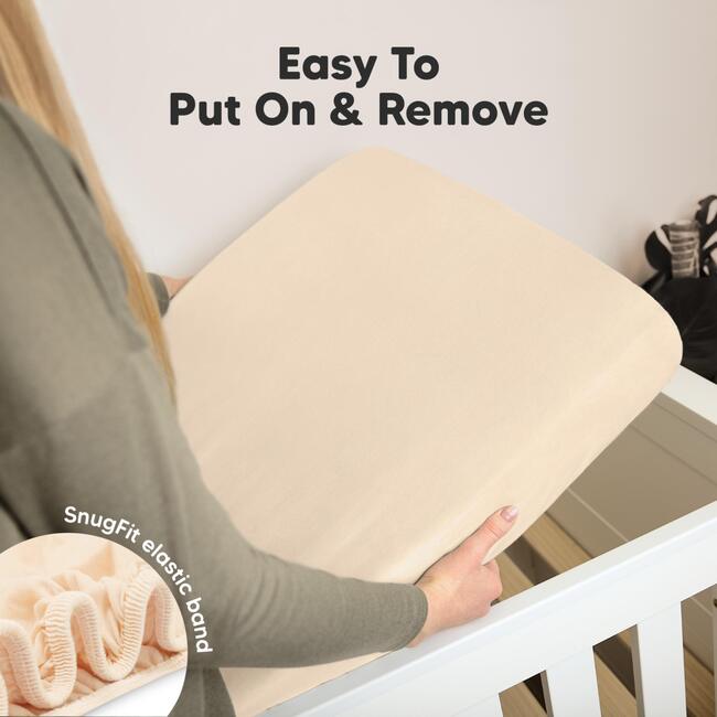 2-Pack Soothe Fitted Crib Sheet, Pecan - Crib Sheets - 6