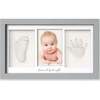 Duo Baby Handprint & Footprint Keepsake Frame, Cloud Grey - Frames - 1 - thumbnail