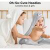 Cuddle Organic Baby Hooded Towel, Seal - Bath Towels - 7