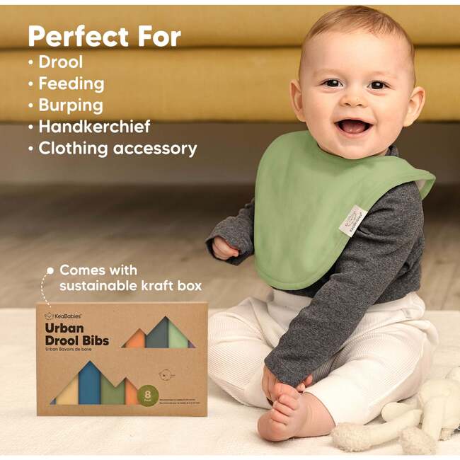 8-Pack Urban Drool Bibs Set for Baby Boys and Girls, Cruise - Bibs - 7