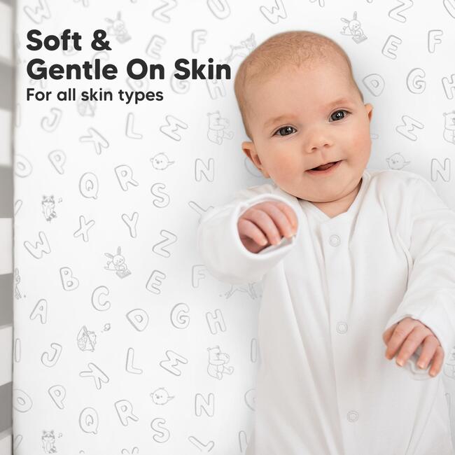 2-Pack Soothe Fitted Crib Sheet, ABC Land Rose - Crib Sheets - 4