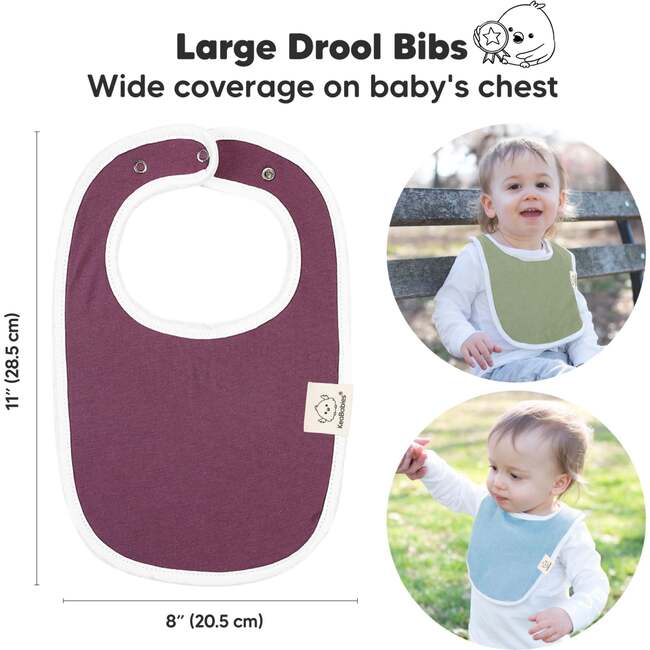 8-Pack Urban Drool Bibs Set for Baby Boys and Girls, Inspire - Bibs - 2