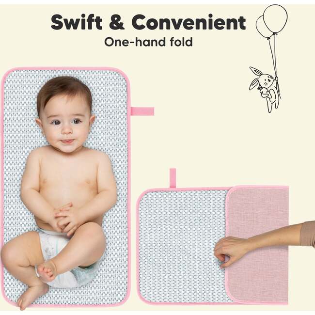 Swift Diaper Portable Changing Pad for Baby, Sweet Pink - Changing Pads - 5