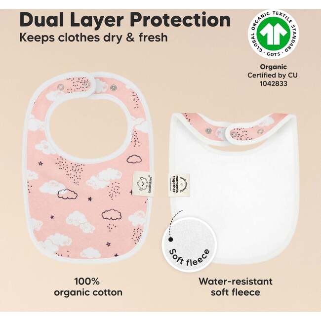8-Pack Urban Drool Bibs Set for Baby Boys and Girls, Sweet Charm - Bibs - 3