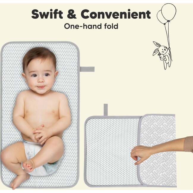 Swift Diaper Portable Changing Pad for Baby, Gray Mod - Changing Pads - 5