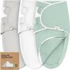 3-Pack Soothe Zippy Baby Swaddle Sleep Sack Newborn 0-3 Months, Sage - Swaddles - 1 - thumbnail