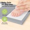 Duo Baby Handprint & Footprint Keepsake Frame, Cloud Grey - Frames - 6