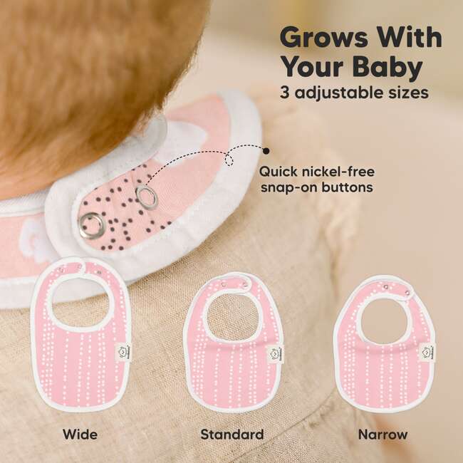 8-Pack Urban Drool Bibs Set for Baby Boys and Girls, Sweet Charm - Bibs - 4