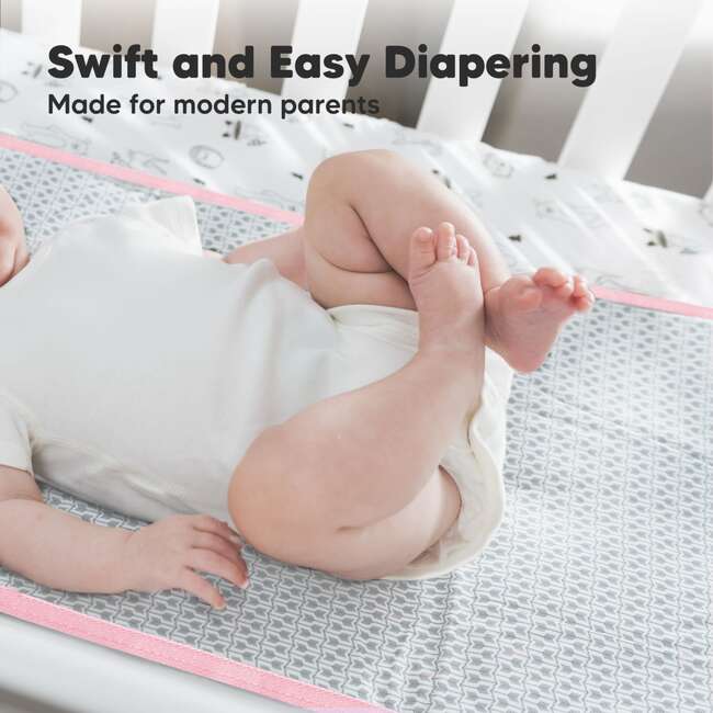Swift Diaper Portable Changing Pad for Baby, Sweet Pink - Changing Pads - 8