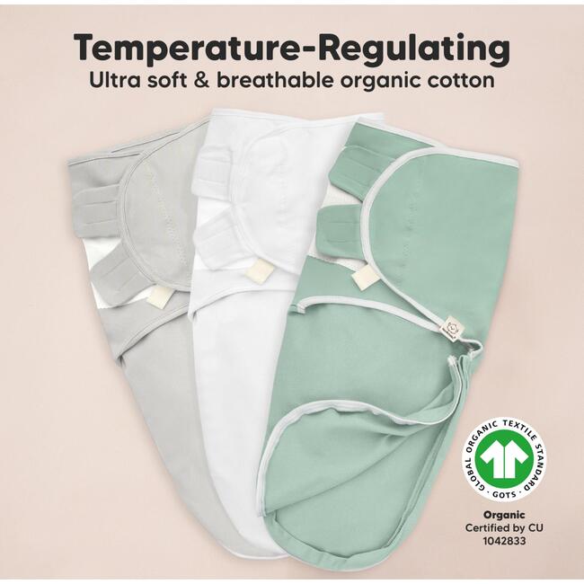 3-Pack Soothe Zippy Baby Swaddle Sleep Sack Newborn 0-3 Months, Sage - Swaddles - 4
