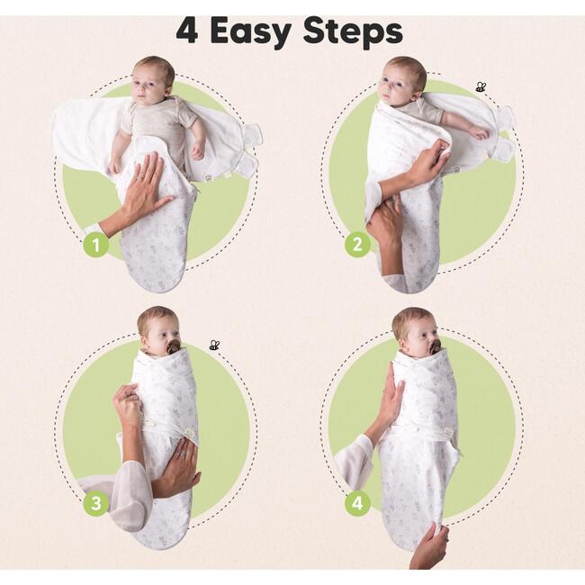 3-Pack Soothe Zippy Baby Swaddle Sleep Sack Newborn 0-3 Months, Aspire - Swaddles - 6
