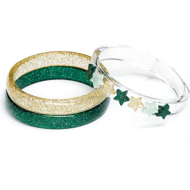 Stars Green, Mint, and Gold Bracelet