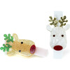 Reindeer Cream & Gold Hair Clips - Hair Accessories - 1 - thumbnail