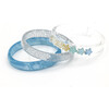 Stars Pearlized Blue Glitter Gold Mix Bangles - Bracelets - 1 - thumbnail