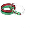 Mistletoe Pearlized Glitter Green Bangles Set - Bracelets - 1 - thumbnail