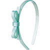 Thin Bow Mint Satin Headband - Headbands - 1 - thumbnail