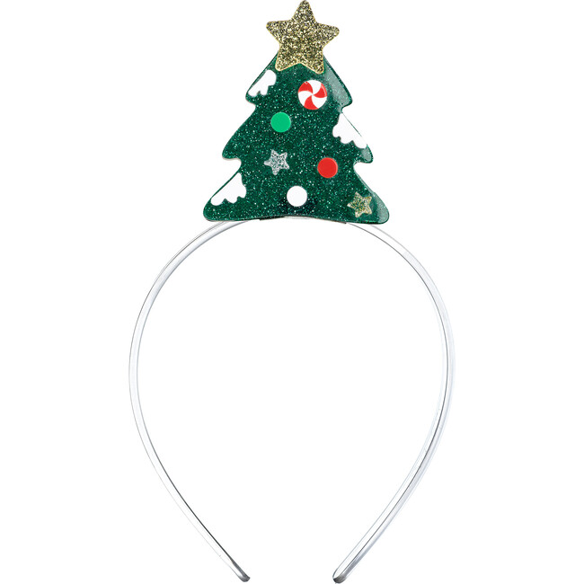 Christmas Tree Green Glitter Headband