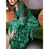 Women's Stella V-Neckl Ruffle Maxi Dress, Holiday Night - Dresses - 2