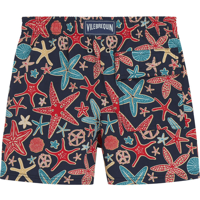 Holiday Starfish Swim Trunks, Bleu Marine - Swim Trunks - 3
