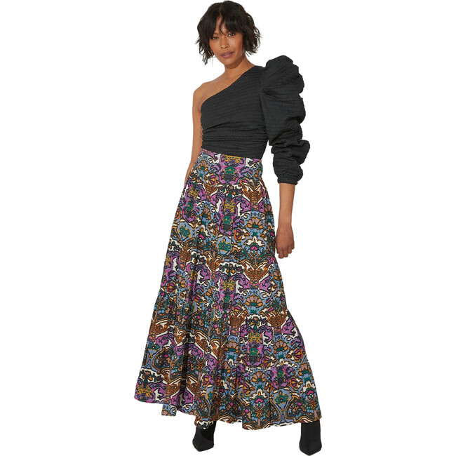 Women's Rania Maxi Skirt, Mosaic Ikat