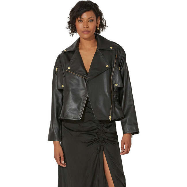 Women's Maeve Leather Jacket, Black