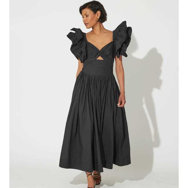 Women's Piper Midi Dress, Black - Dresses - 2