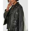 Women's Maeve Leather Jacket, Black - Jackets - 2