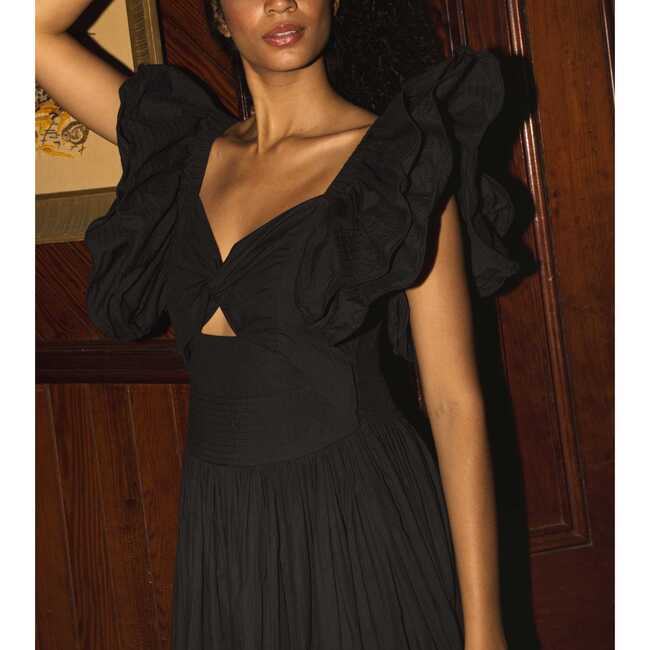Women's Piper Midi Dress, Black - Dresses - 3