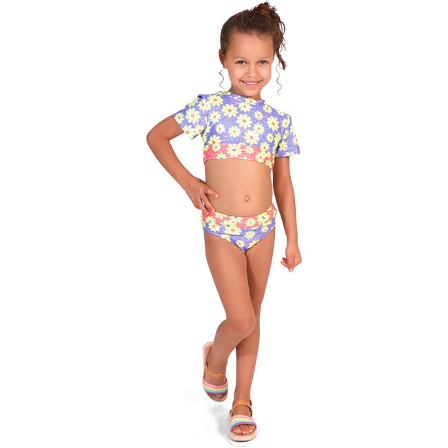 Metallic Daisies Swimsuit, Multi - Two Pieces - 2