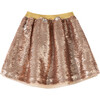 Metallic Sequin Skirt, Gold - Skirts - 2