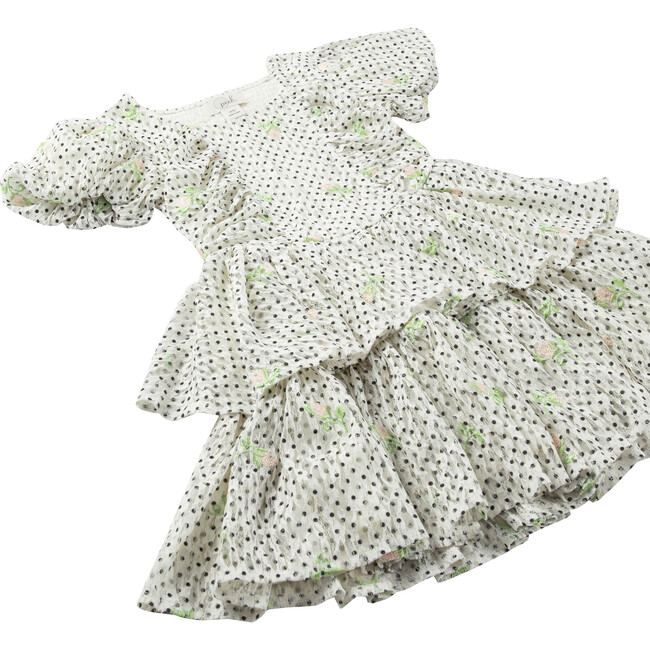 Rose Embroidery Dress, Dots - Dresses - 3