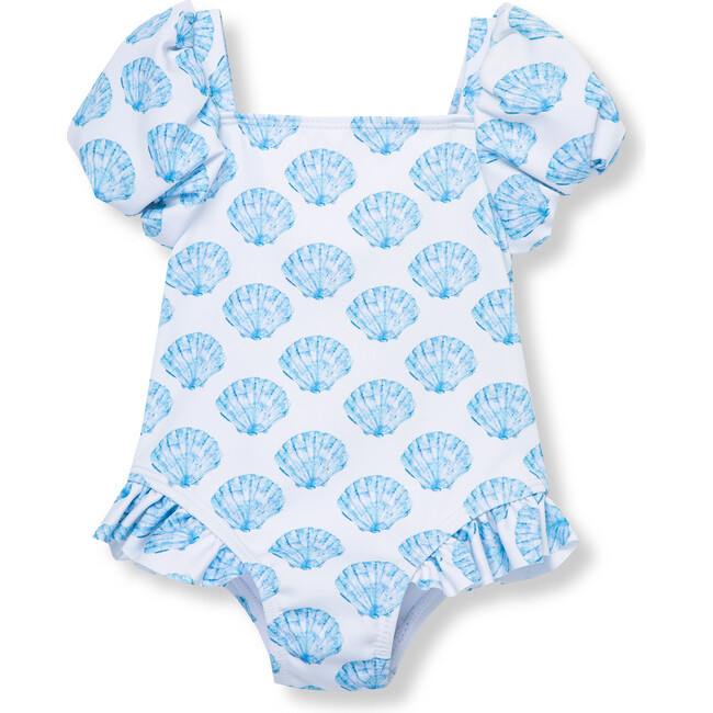 Baby Sea Shell Swimsuit, Blue