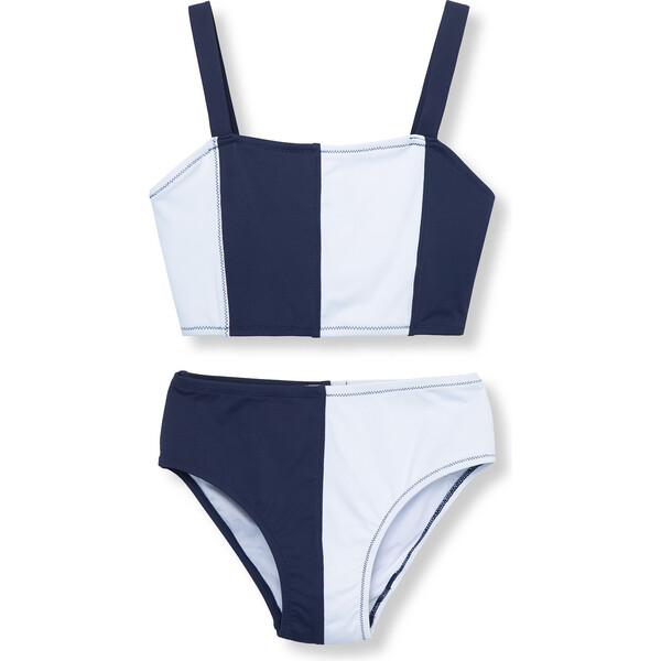 Colorblock Swimsuit, Navy - Habitual Swim | Maisonette