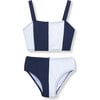 Colorblock Swimsuit, Navy - Two Pieces - 1 - thumbnail