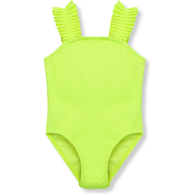 Ruched Swimsuit, Lime