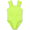 Ruched Swimsuit, Lime - One Pieces - 1 - thumbnail