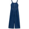 Denim Jumpsuit, Indigo - Rompers - 1 - thumbnail