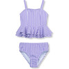 Ruffle Swimsuit, Purple - Two Pieces - 1 - thumbnail