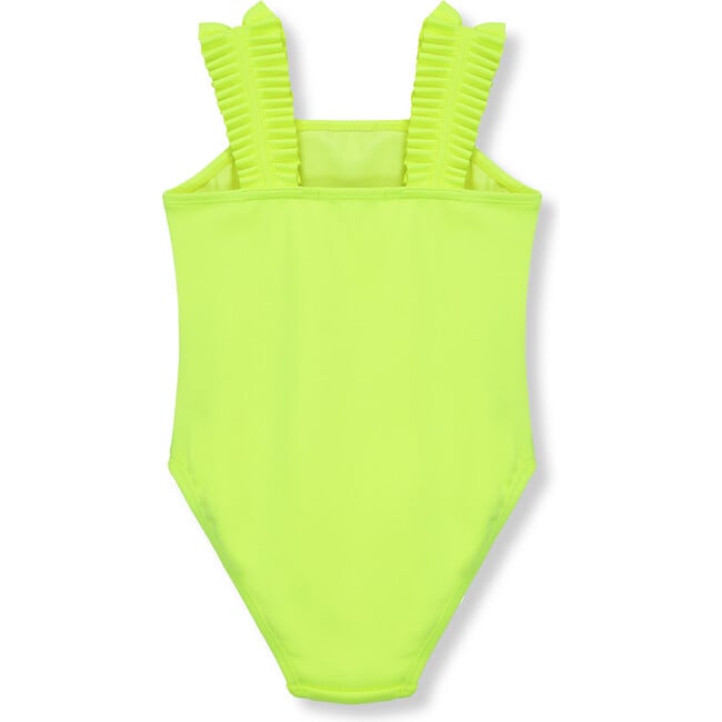 Ruched Swimsuit, Lime - One Pieces - 2