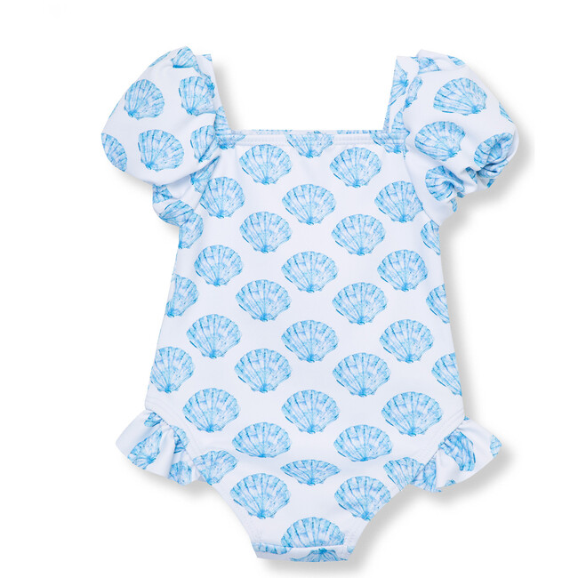 Baby Sea Shell Swimsuit, Blue - One Pieces - 3