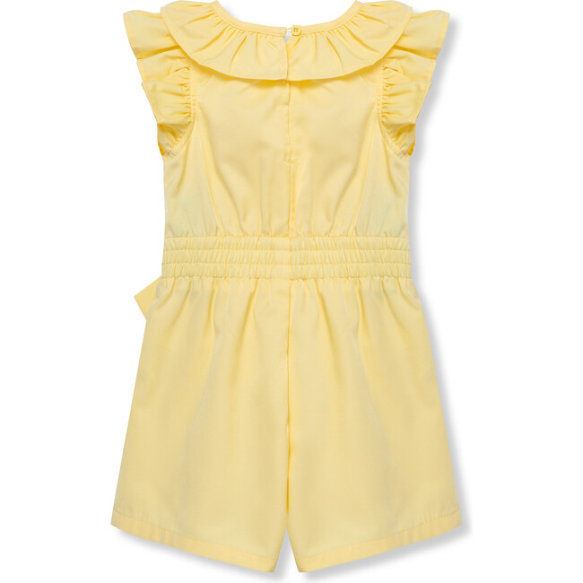 Mock Wrap Romper, Yellow - Rompers - 2