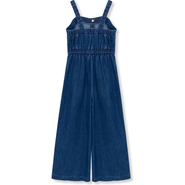 Denim Jumpsuit, Indigo - Rompers - 2