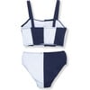 Colorblock Swimsuit, Navy - Two Pieces - 3