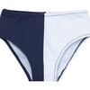 Colorblock Swimsuit, Navy - Two Pieces - 5