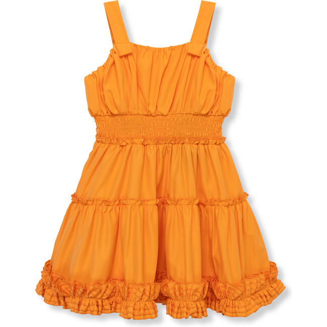 Ruched Dress, Orange