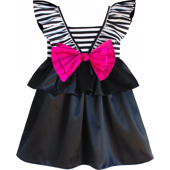The Edith Dress, Black & Pink