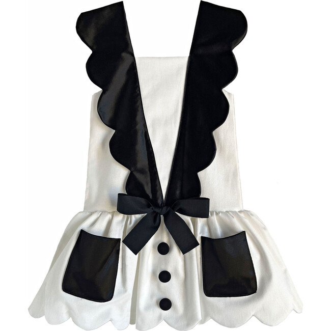 The Drop-Waist Tuxedo Dress, Black & White