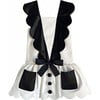 The Drop-Waist Tuxedo Dress, Black & White - Dresses - 1 - thumbnail